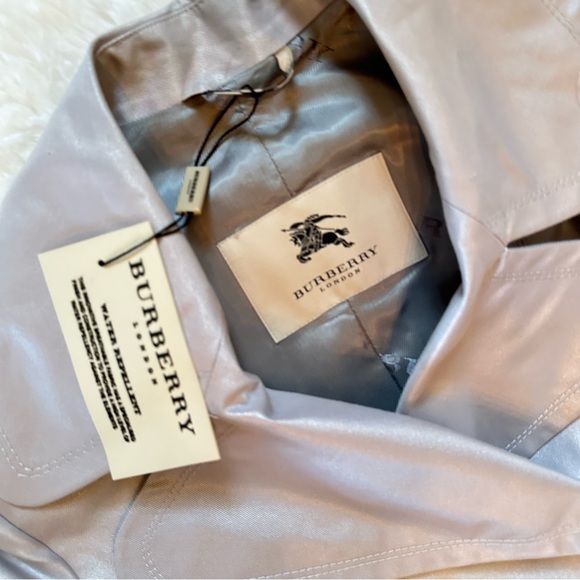 Burberry London Shimmer Metallic Belted Trench Coat - Picture 4 of 15